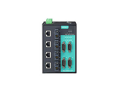 Moxa NPort S8458-4S-SC-T - 4 RS-232/422/485 ports, 4 10/100M Ethernet ports, 4 100M single-mode fiber ports with SC connector, 1 by MOXA